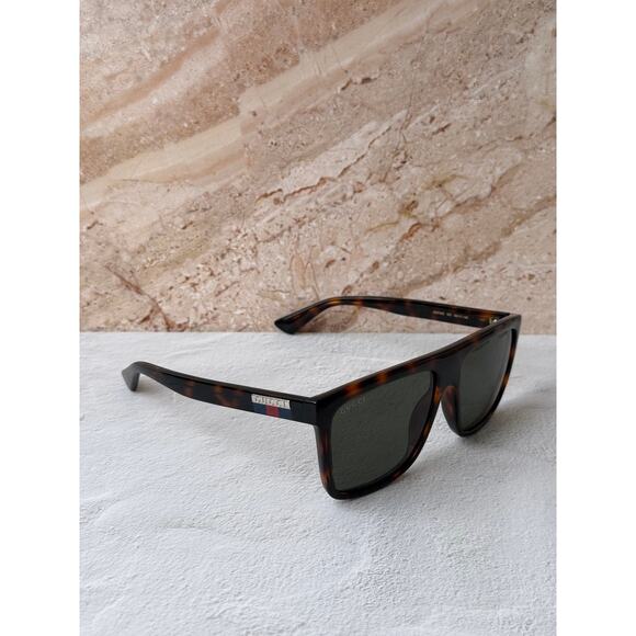 NEW Gucci GG0748S Havana Brown Flat Top Unisex Sunglasses main image 6